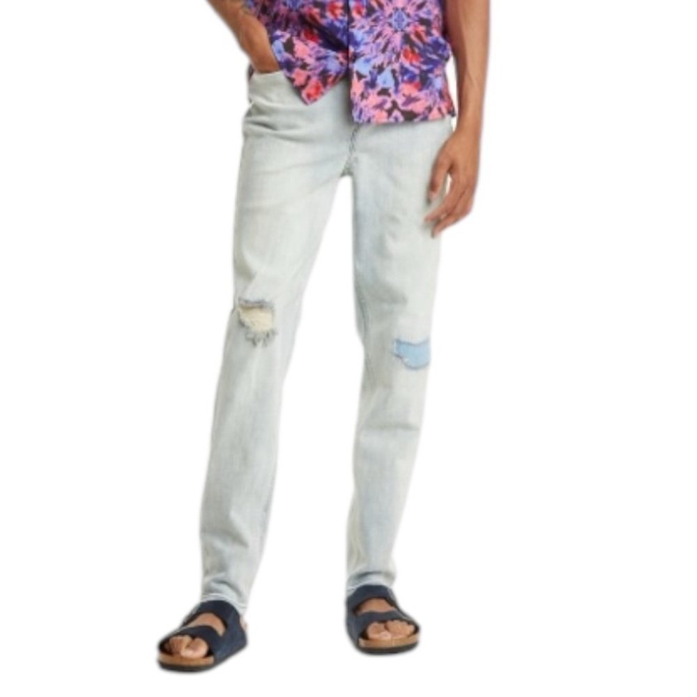 BP. Nordstrom sunbleached “rip & repair” dirty jeans athletic cut 34 NEW NWT